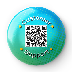 Dyna-Pin QR-NFC Customer -Support - blue-green