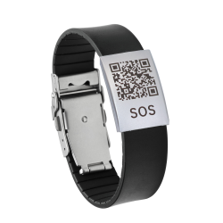 SOS Notfallarmband mit QR-Code | Medizinisches Armband