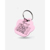 Pet Tag  "Paw" Aluminium Pink - QR Code