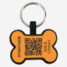 Hundemarke SOS "Knochen" Silikon Orange|4270000462504