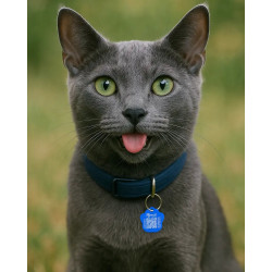 Aluminium paw-shaped pet tag with QR code