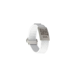 SOS textile emergency bracelet White