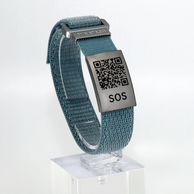 SOS textile emergency bracelet White