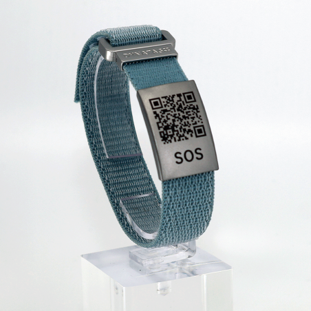 SOS textile emergency bracelet White