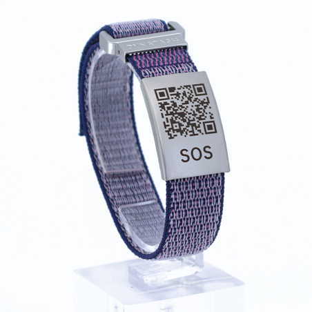SOS Textil- Notfallarmband Weiss