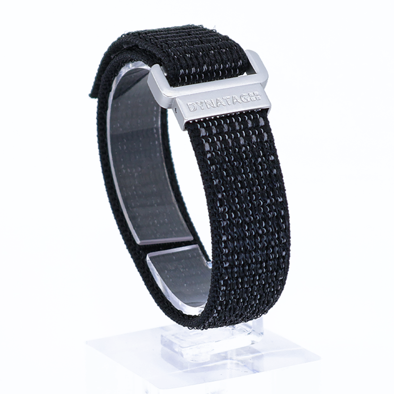 Ersatzarmband Textil Schwarz/Grau