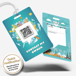 SOS Gepäckanhänger mit QR/NFC