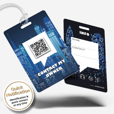 SOS Gepäckanhänger mit QR/NFC