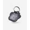 Pet Tag  "Paw" Aluminium Black -  QR Code