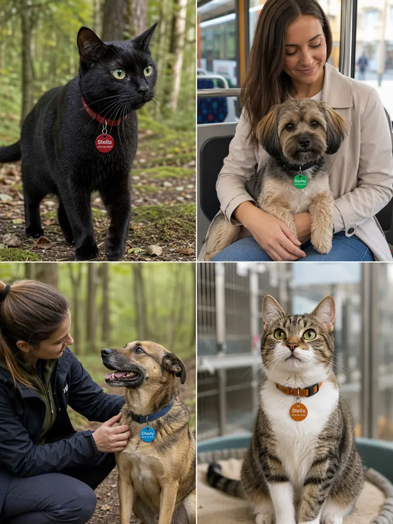 Medaglietta rotonda in alluminio con incisione laser per cani e gatti